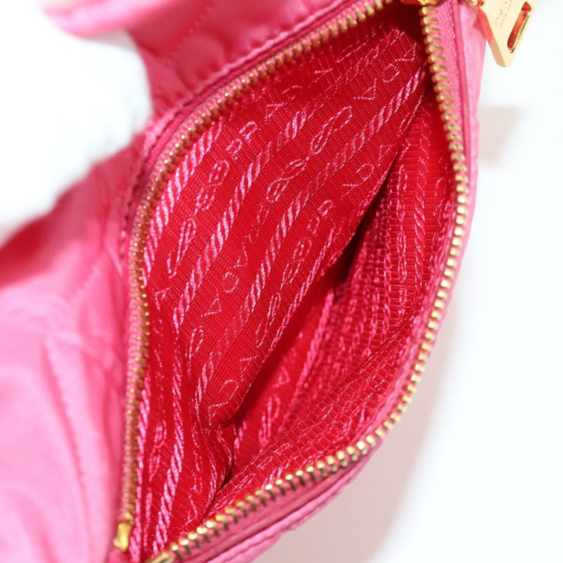 【日本直送】PRADA 鏈條托特包 尼龍 金粉色 正品 am10964V-16