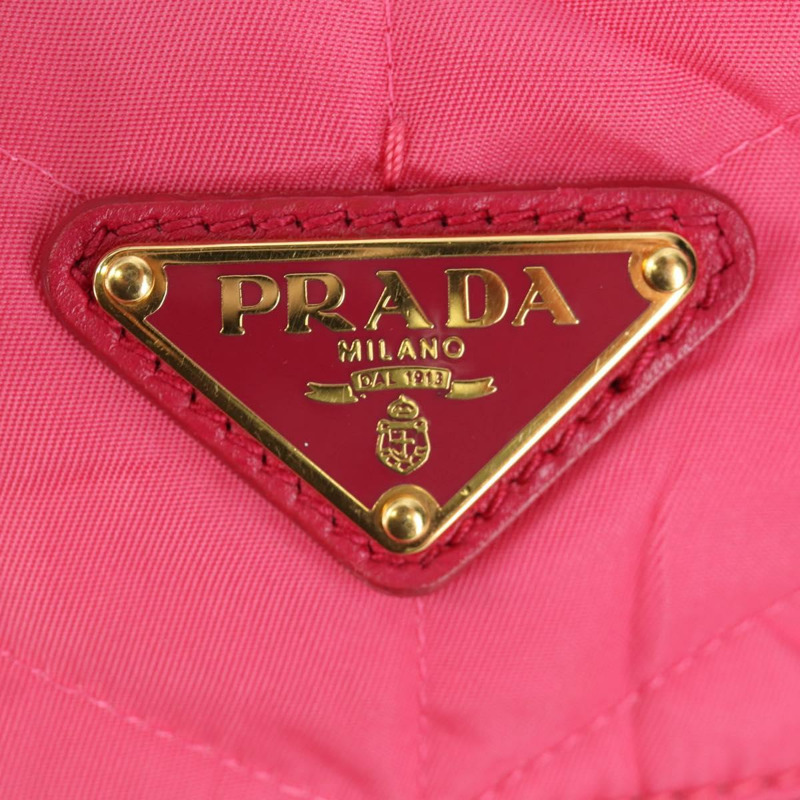 【日本直送】PRADA 鏈條托特包 尼龍 金粉色 正品 am10964V-17
