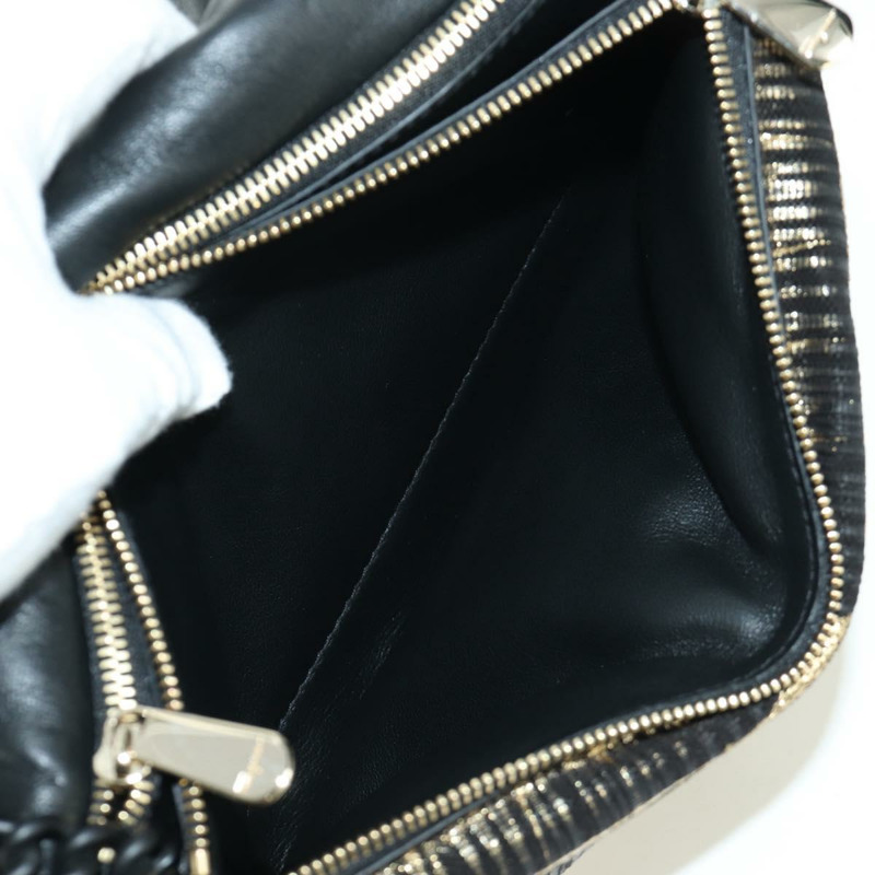 【日本直送】Salvatore Ferragamo Vala 鏈條單肩包 皮革 黑色 金色 正品 am11001V-16