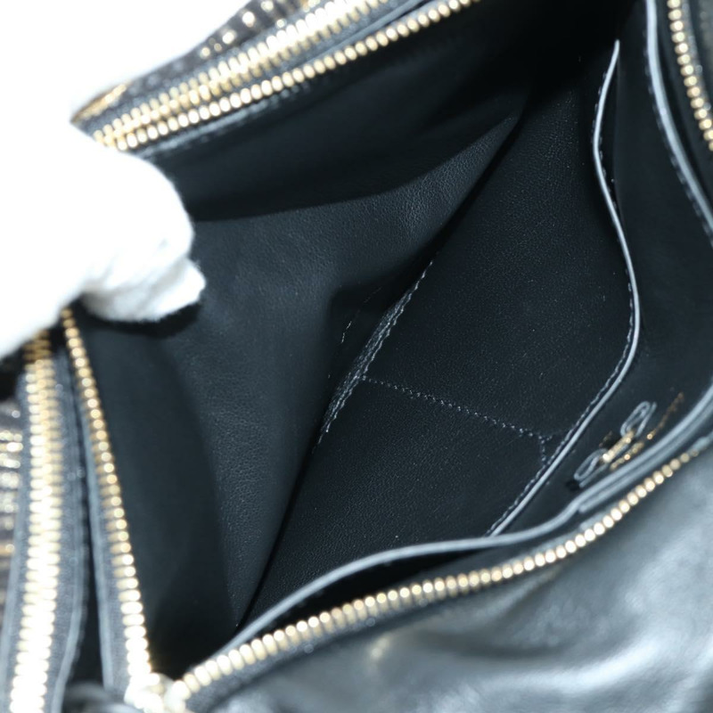 【日本直送】Salvatore Ferragamo Vala 鏈條單肩包 皮革 黑色 金色 正品 am11001V-18