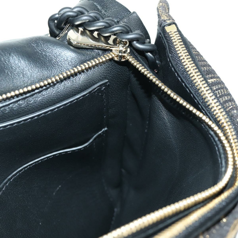 【日本直送】Salvatore Ferragamo Vala 鏈條單肩包 皮革 黑色 金色 正品 am11001V-20