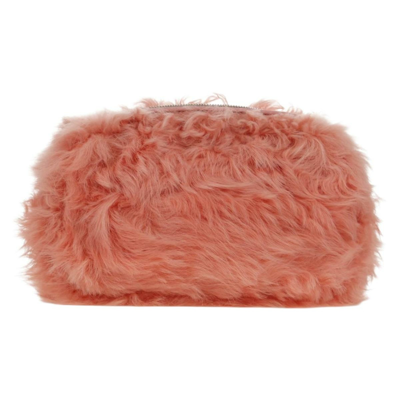 【日本直送】Miu Miu 鏈條單肩包 粉紅銀色毛絨款 正品 ARZ527M-1