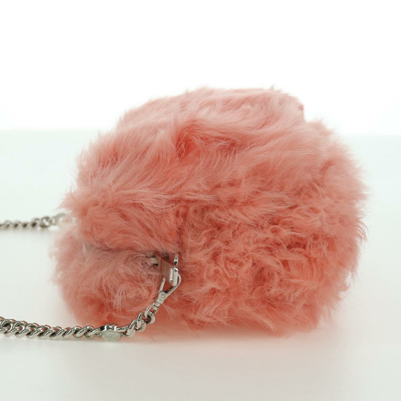 【日本直送】Miu Miu 鏈條單肩包 粉紅銀色毛絨款 正品 ARZ527M-3