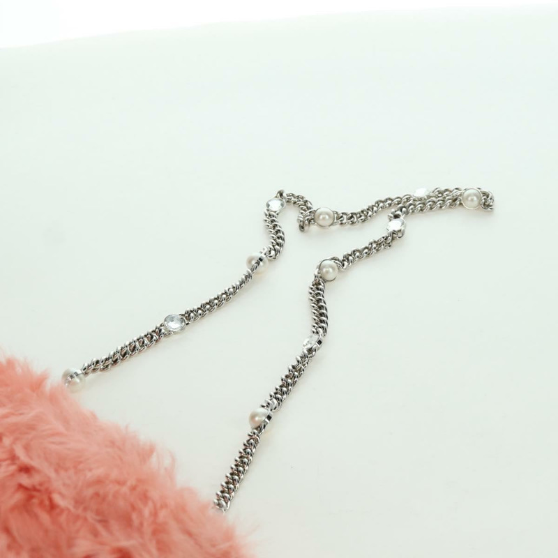 【日本直送】Miu Miu 鏈條單肩包 粉紅銀色毛絨款 正品 ARZ527M-8