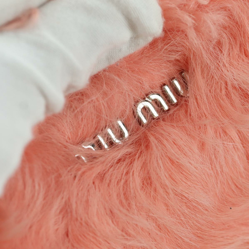 【日本直送】Miu Miu 鏈條單肩包 粉紅銀色毛絨款 正品 ARZ527M-14