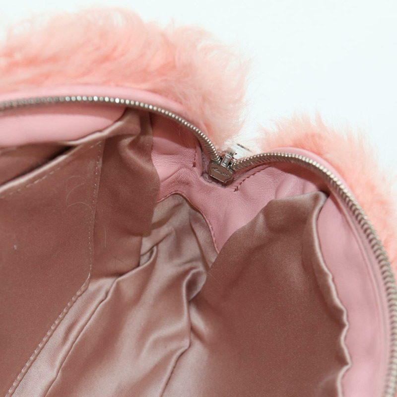 【日本直送】Miu Miu 鏈條單肩包 粉紅銀色毛絨款 正品 ARZ527M-18