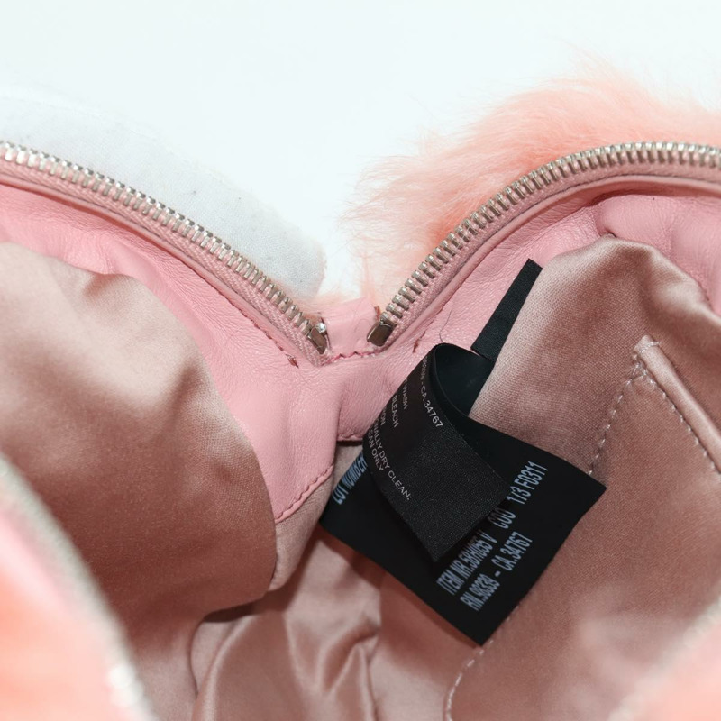 【日本直送】Miu Miu 鏈條單肩包 粉紅銀色毛絨款 正品 ARZ527M-19