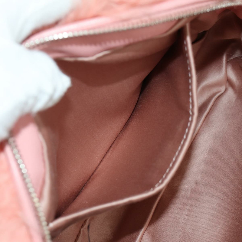 【日本直送】Miu Miu 鏈條單肩包 粉紅銀色毛絨款 正品 ARZ527M-20