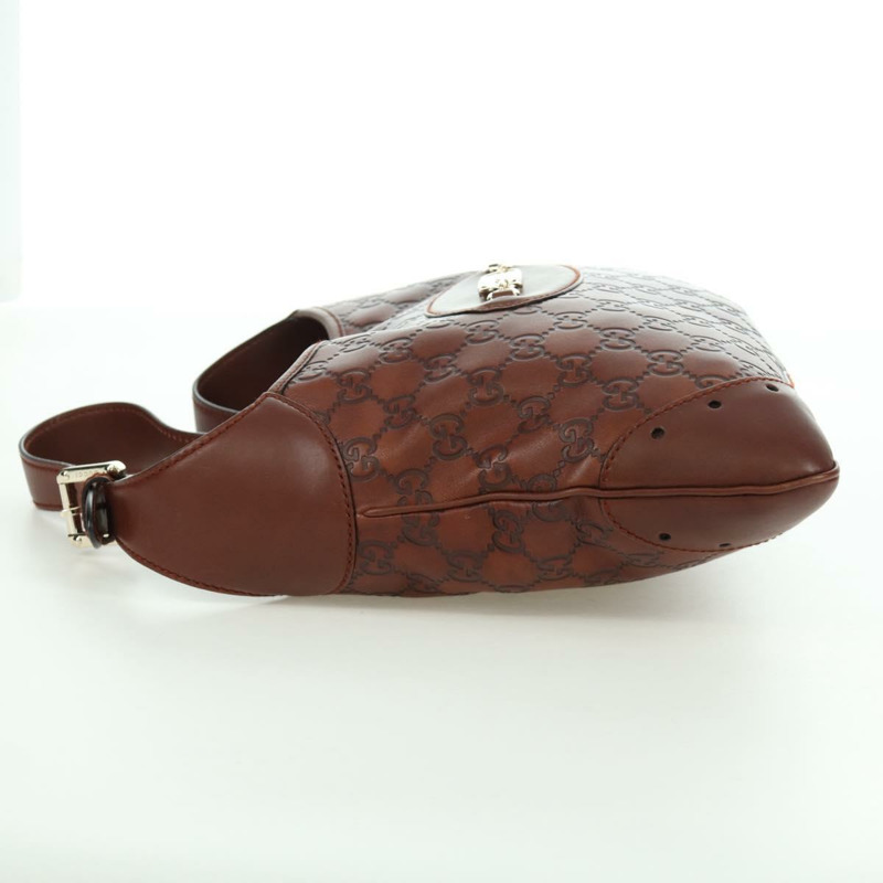 【日本直送】GUCCI GG帆布Guccissima單肩包 皮革 棕色 金色 145778 正品 ARZ576SAV-3