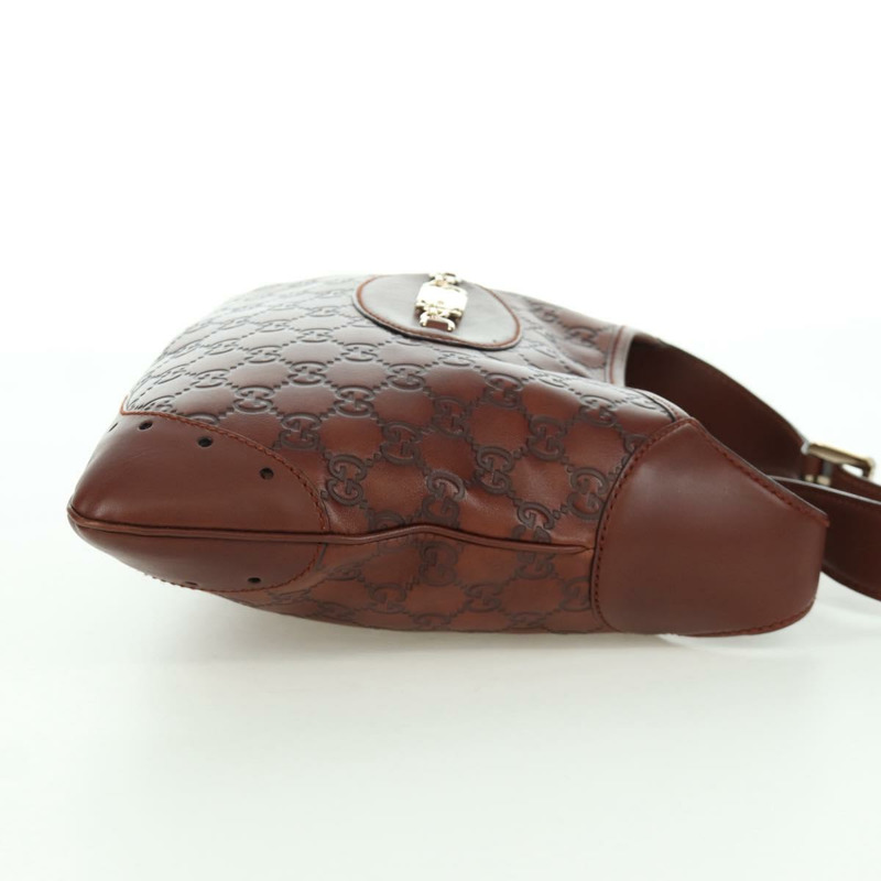 【日本直送】GUCCI GG帆布Guccissima單肩包 皮革 棕色 金色 145778 正品 ARZ576SAV-4