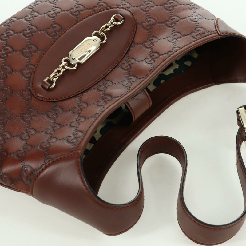 【日本直送】GUCCI GG帆布Guccissima單肩包 皮革 棕色 金色 145778 正品 ARZ576SAV-5