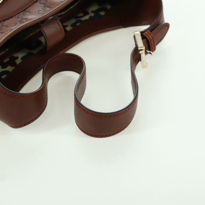 【日本直送】GUCCI GG帆布Guccissima單肩包 皮革 棕色 金色 145778 正品 ARZ576SAV-6