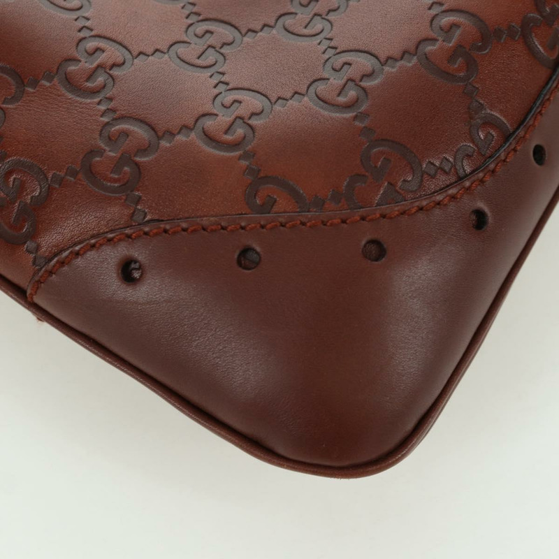 【日本直送】GUCCI GG帆布Guccissima單肩包 皮革 棕色 金色 145778 正品 ARZ576SAV-10