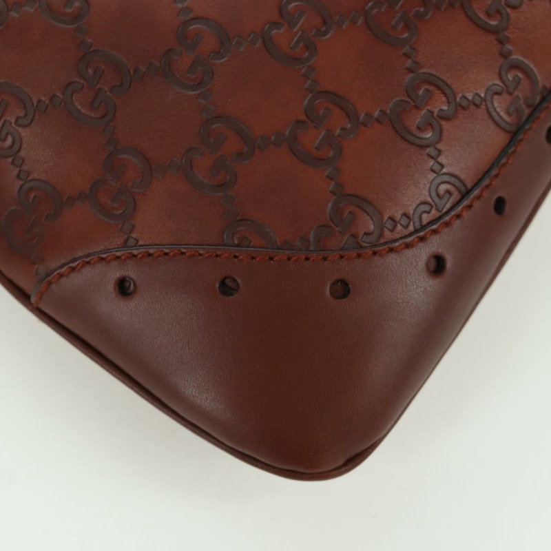 【日本直送】GUCCI GG帆布Guccissima單肩包 皮革 棕色 金色 145778 正品 ARZ576SAV-12