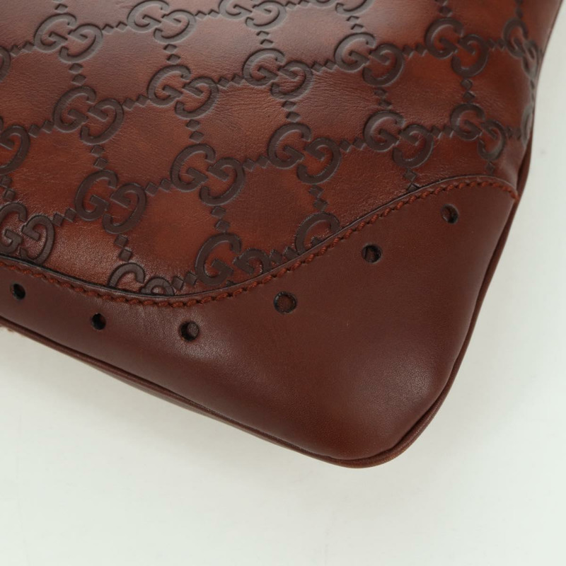 【日本直送】GUCCI GG帆布Guccissima單肩包 皮革 棕色 金色 145778 正品 ARZ576SAV-13