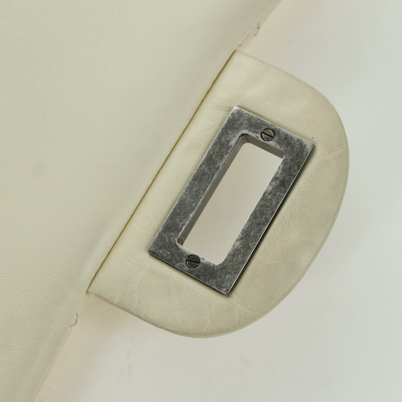 【日本直送】香奈兒 Matelasse 2.55 雙蓋鏈條包 白色皮革 CC Auth ARZ713V-16