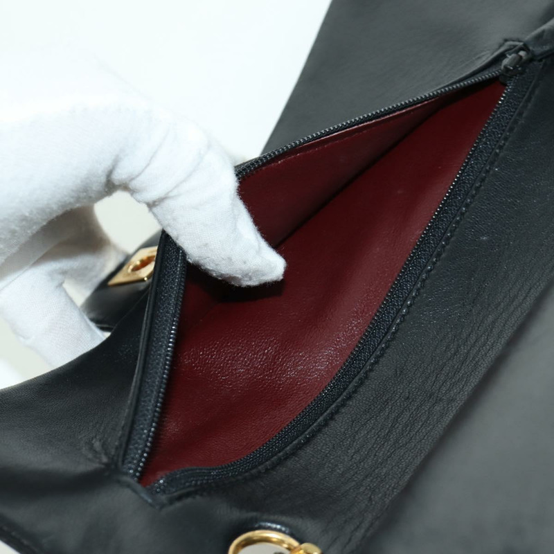 【日本直送】香奈兒 Matelasse 25 雙蓋鏈條包 羊皮 金色 黑色 CC Auth ARZ719SAV-18