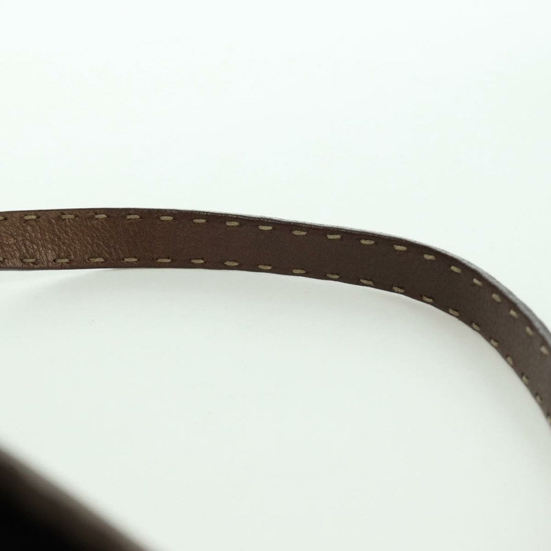 【日本直送】FENDI Mamma Baguette Selleria 單肩包 皮革 棕色 銀色 正品 ARZ697SAV-9