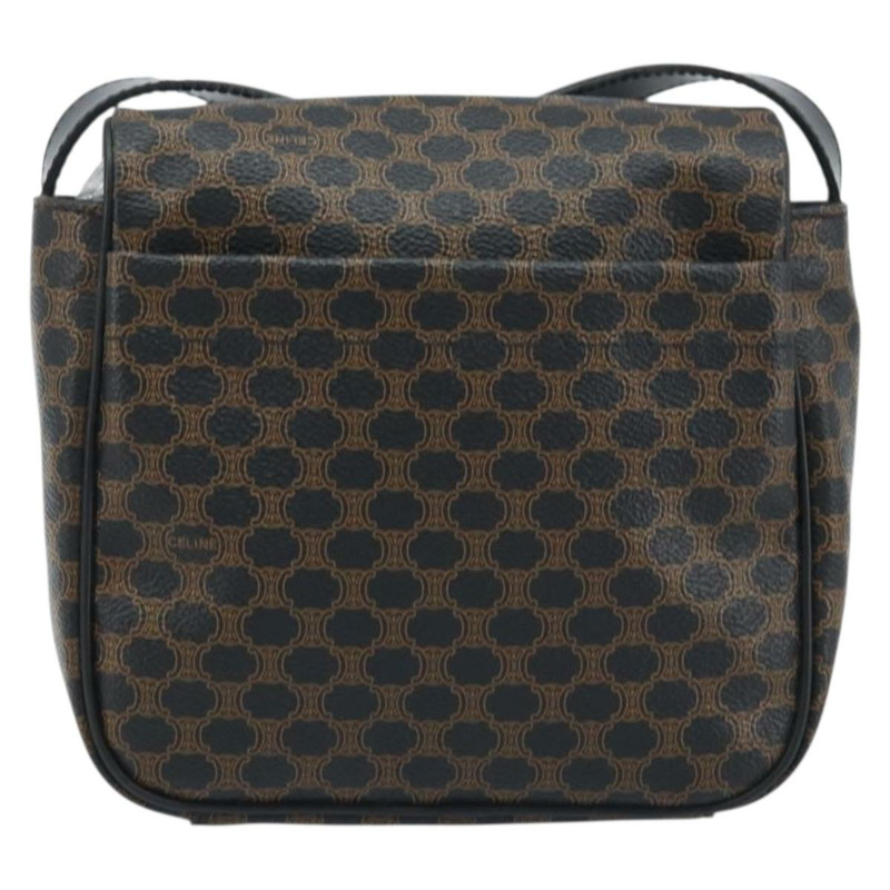 【日本直送】CELINE Macadam帆布肩背包 PVC皮革 黑色金色 正品 ARZ679A-2