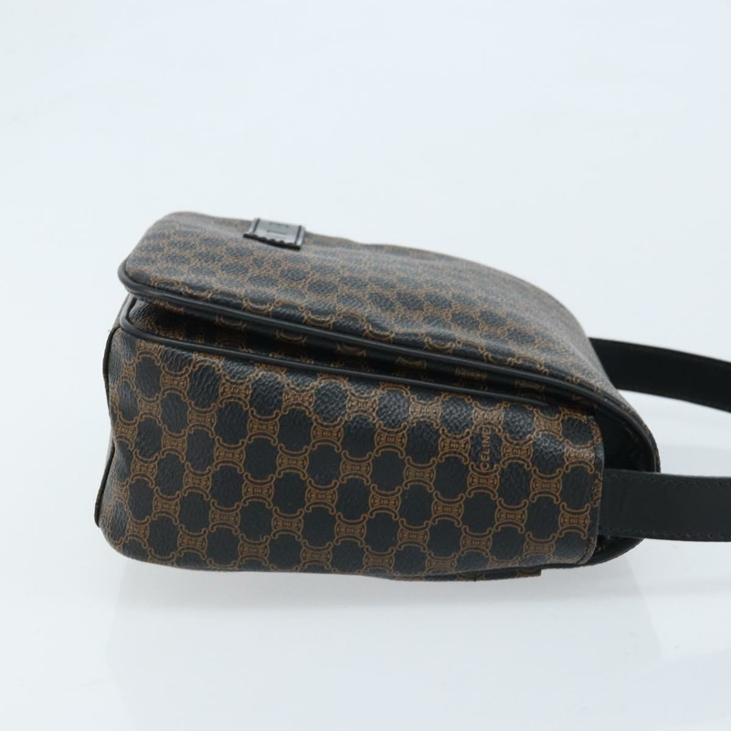 【日本直送】CELINE Macadam帆布肩背包 PVC皮革 黑色金色 正品 ARZ679A-3