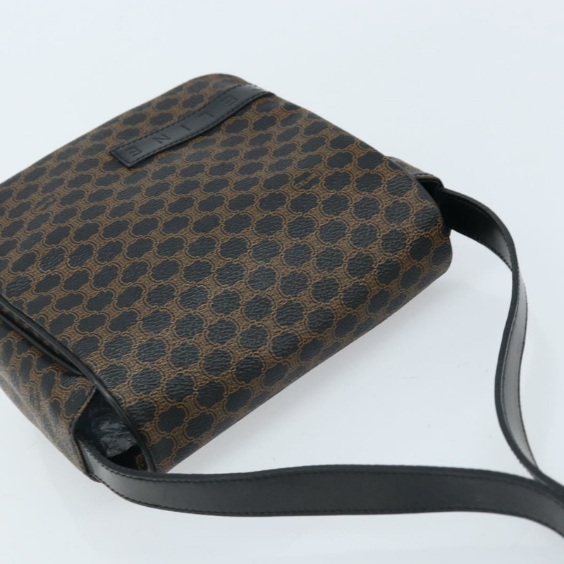 【日本直送】CELINE Macadam帆布肩背包 PVC皮革 黑色金色 正品 ARZ679A-5