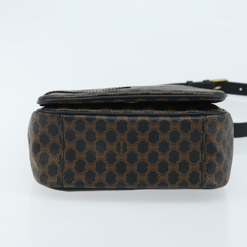 【日本直送】CELINE Macadam帆布肩背包 PVC皮革 黑色金色 正品 ARZ679A-8