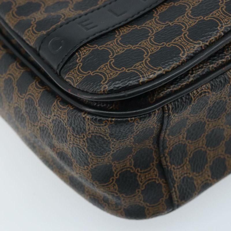 【日本直送】CELINE Macadam帆布肩背包 PVC皮革 黑色金色 正品 ARZ679A-10