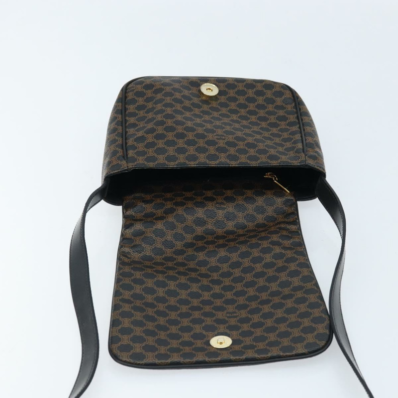 【日本直送】CELINE Macadam帆布肩背包 PVC皮革 黑色金色 正品 ARZ679A-13