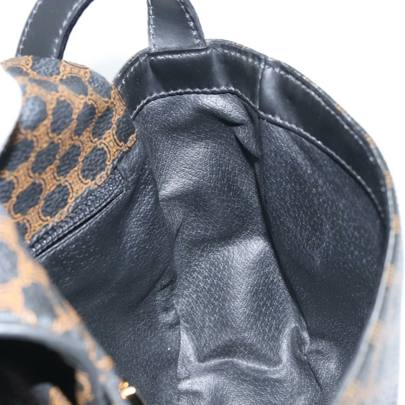 【日本直送】CELINE Macadam帆布肩背包 PVC皮革 黑色金色 正品 ARZ679A-16