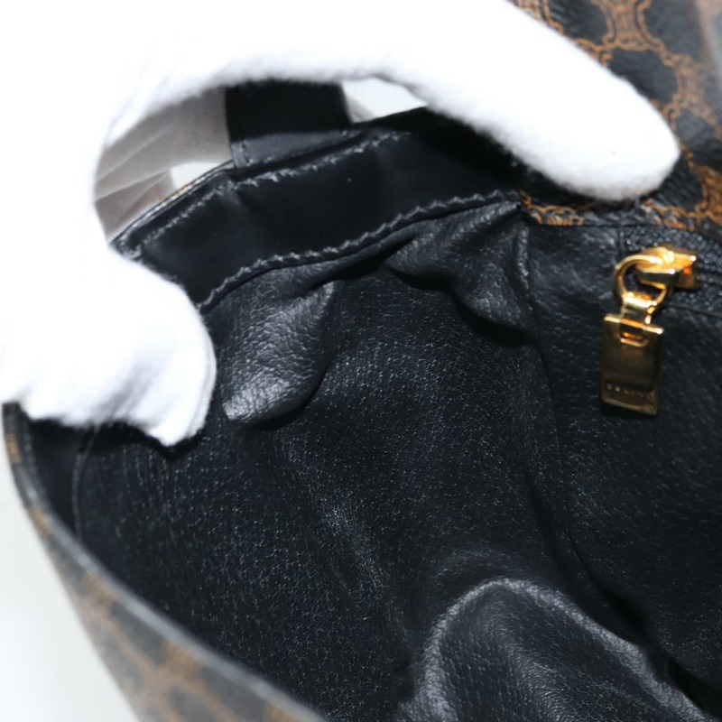 【日本直送】CELINE Macadam帆布肩背包 PVC皮革 黑色金色 正品 ARZ679A-17