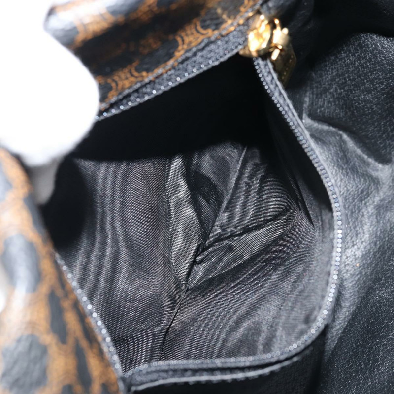 【日本直送】CELINE Macadam帆布肩背包 PVC皮革 黑色金色 正品 ARZ679A-19