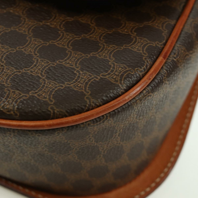 【日本直送】CELINE Macadam帆布肩背包 PVC皮革 棕色 金色 正品 ep13824A-11