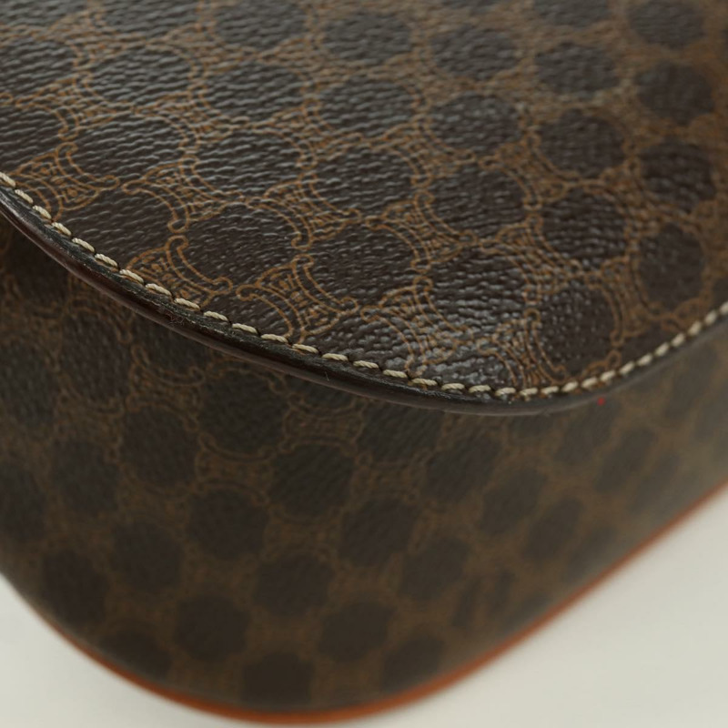 【日本直送】CELINE Macadam帆布肩背包 PVC皮革 棕色 金色 正品 ep13824A-12