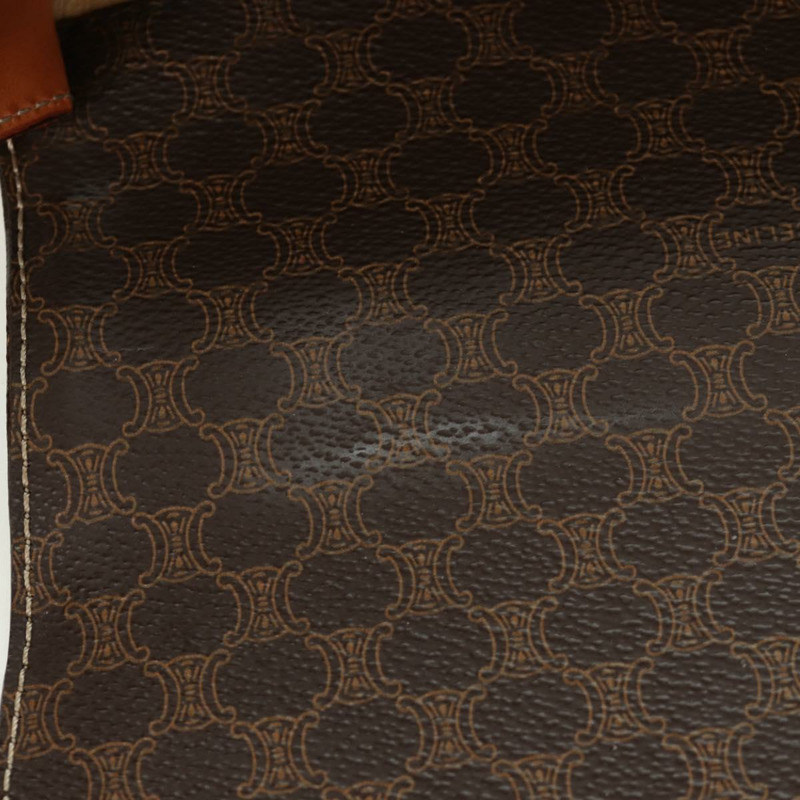 【日本直送】CELINE Macadam帆布肩背包 PVC皮革 棕色 金色 正品 ep13824A-17