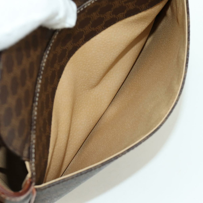 【日本直送】CELINE Macadam帆布肩背包 PVC皮革 棕色 金色 正品 ep13824A-19