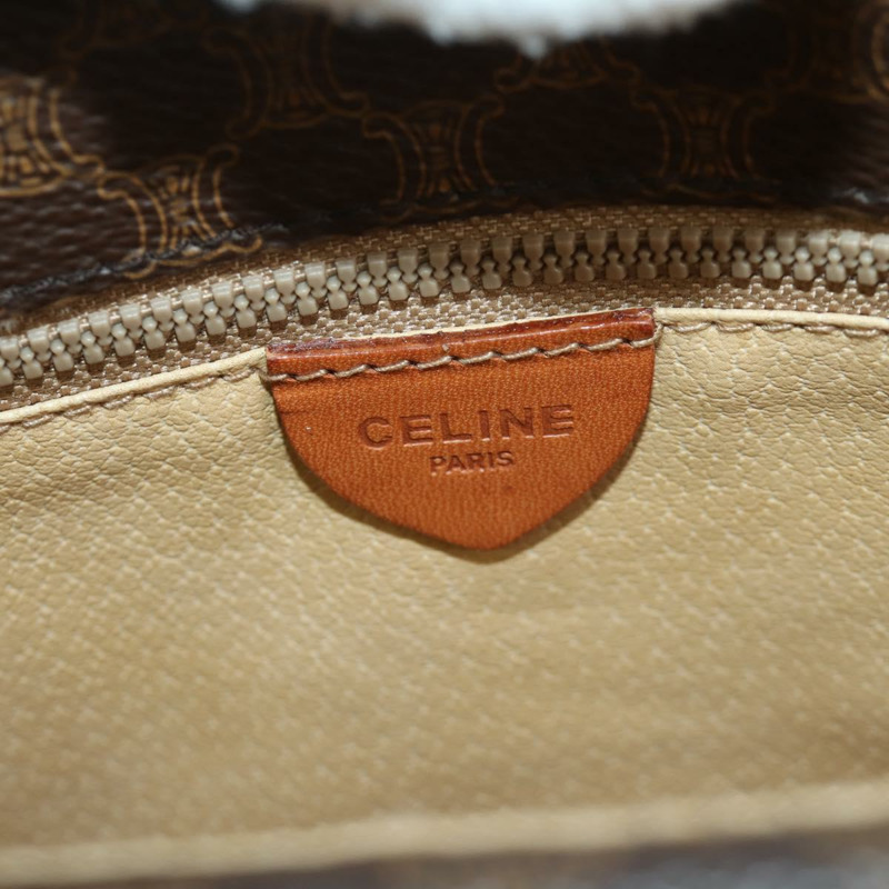 【日本直送】CELINE Macadam帆布肩背包 PVC皮革 棕色 金色 正品 ep13824A-20