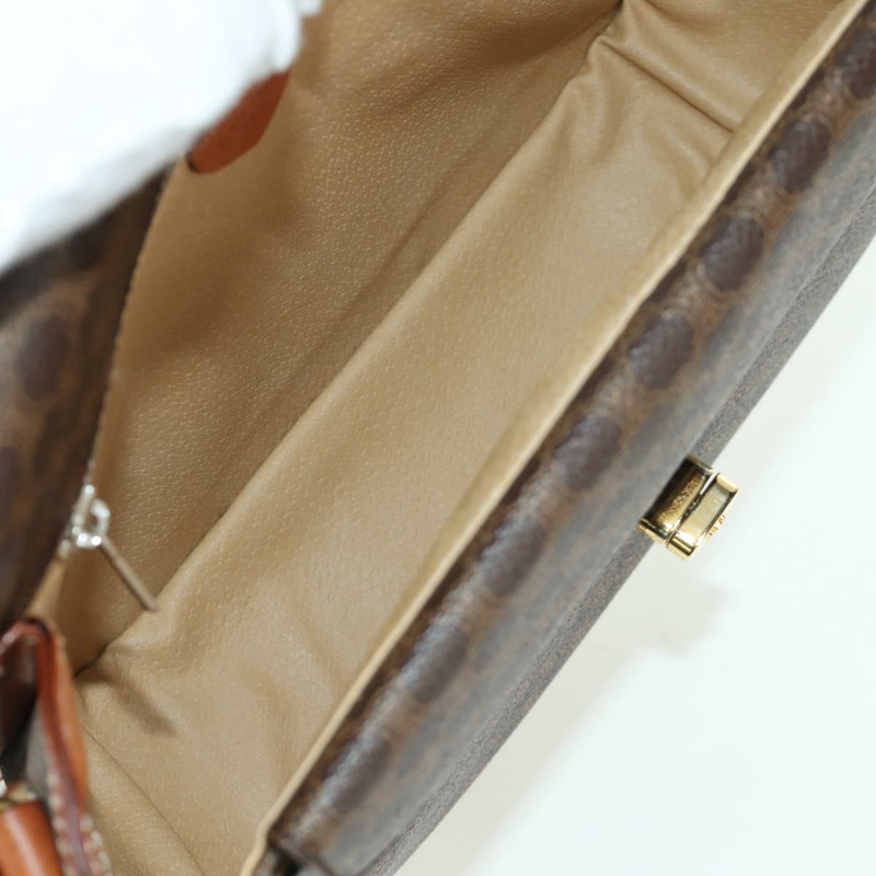 【日本直送】CELINE Macadam帆布肩背包 PVC皮革 棕色 金色 正品 ep13824A-21