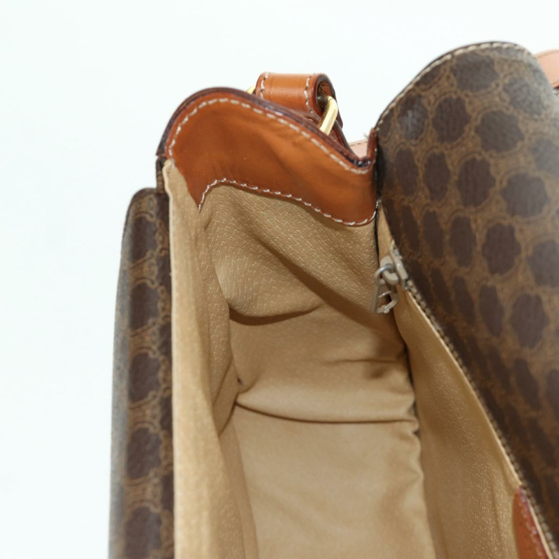 【日本直送】CELINE Macadam帆布肩背包 PVC皮革 棕色 金色 正品 ep13824A-23