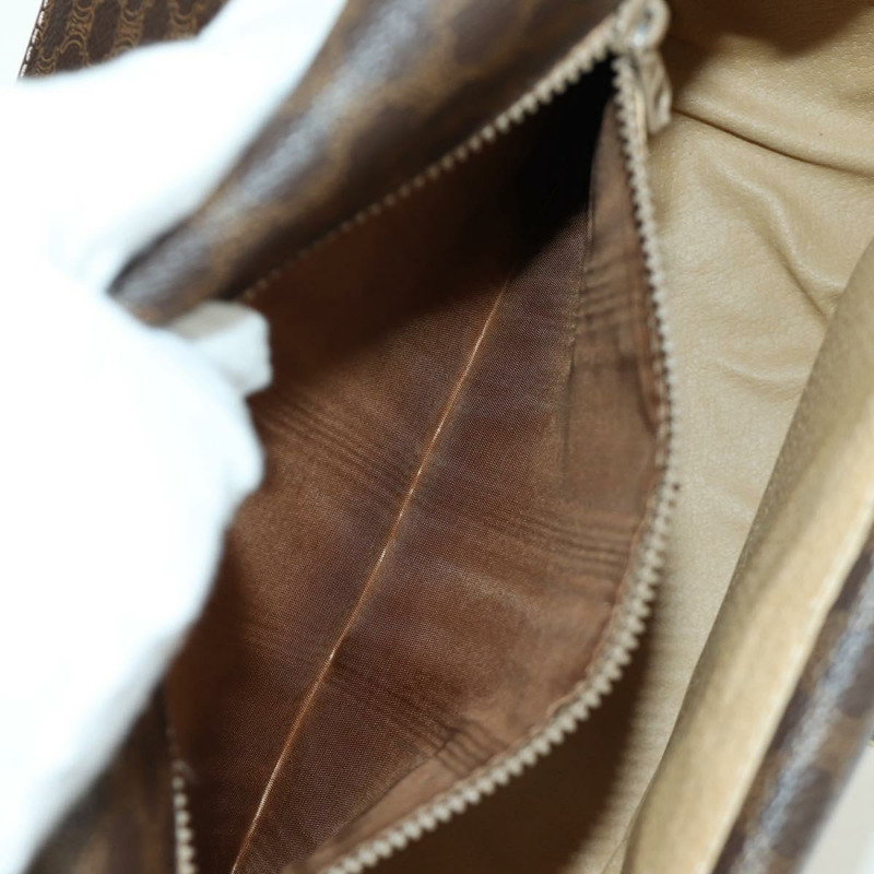 【日本直送】CELINE Macadam帆布肩背包 PVC皮革 棕色 金色 正品 ep13824A-25