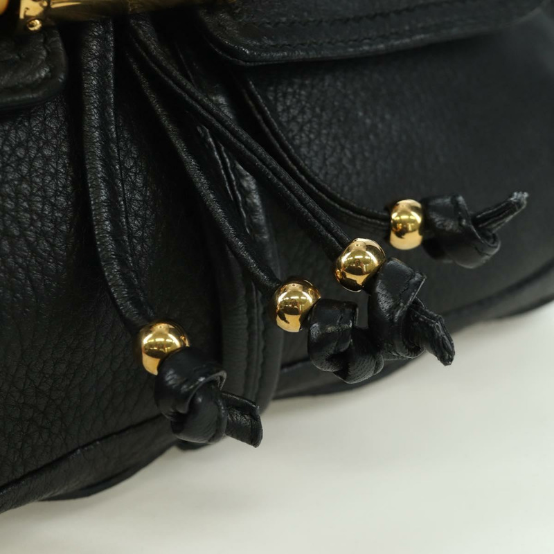 【日本直送】GUCCI 竹節鏈條單肩包 皮革 黑色 金色 235320 正品 ARZ586SAV-14