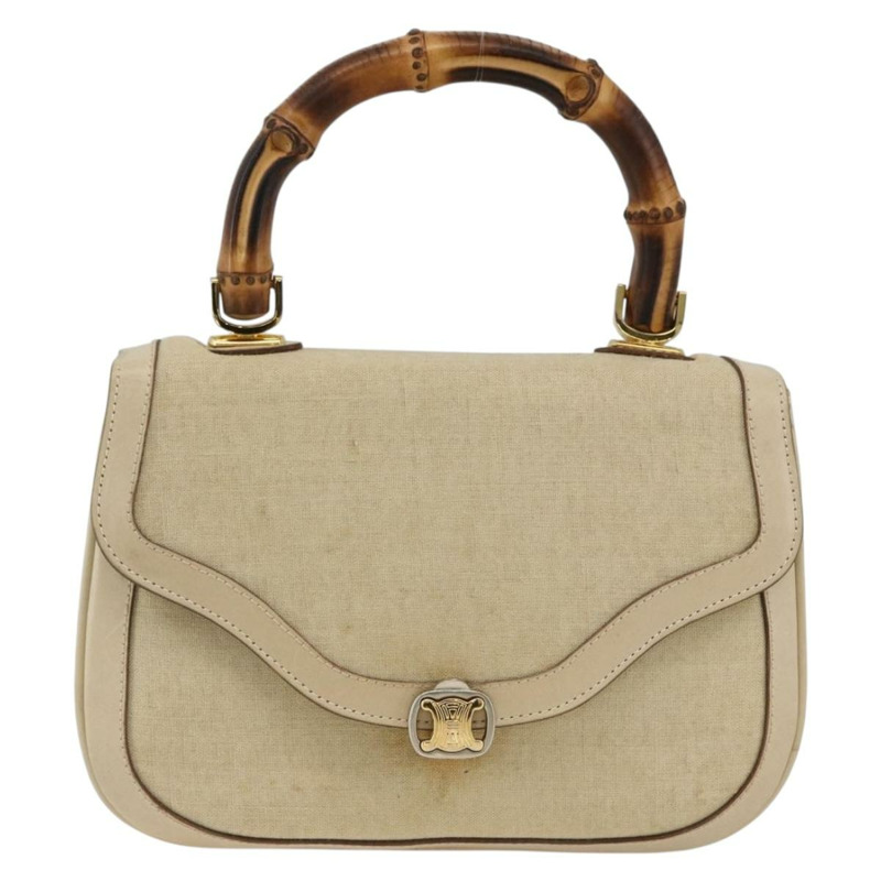 【日本直送】CELINE 手提包 帆布 米色 金色 正品 ARZ699A-1