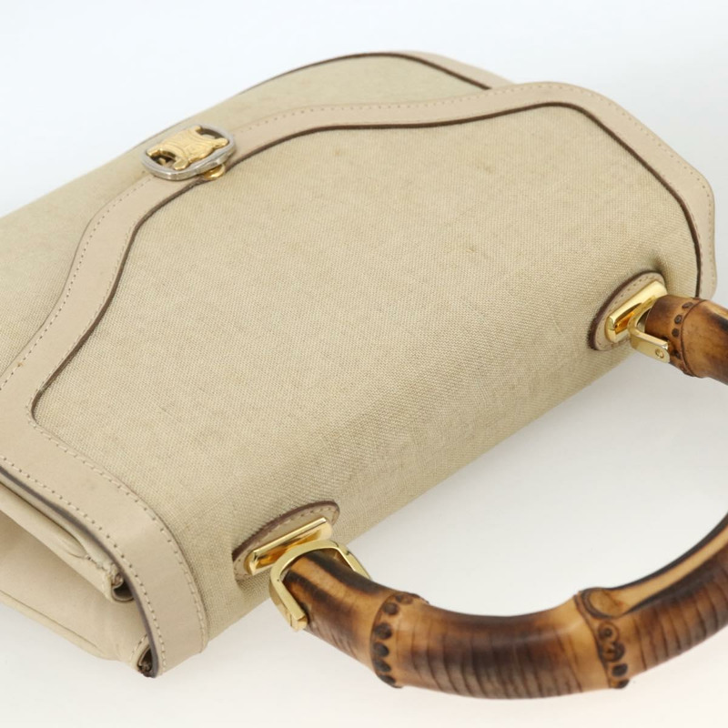 【日本直送】CELINE 手提包 帆布 米色 金色 正品 ARZ699A-5
