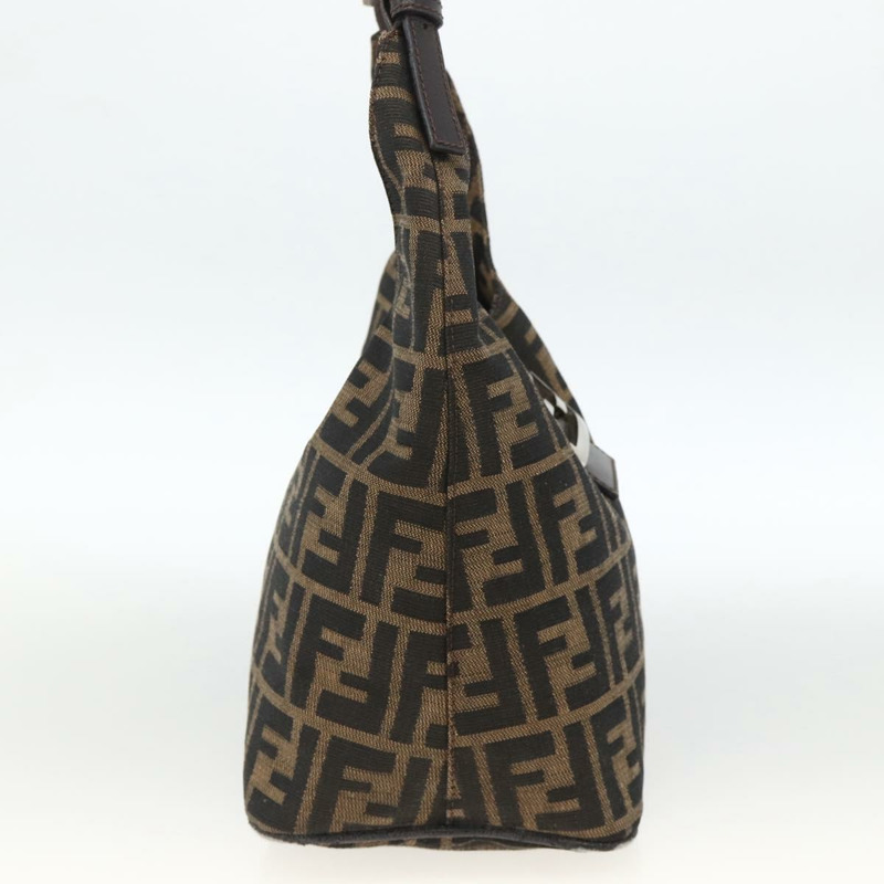 【日本直送】FENDI Zucca帆布Mamma Baguette單肩包 棕色/黑色 正品 gh2021A-3