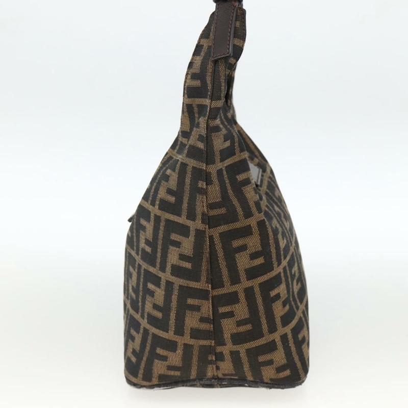 【日本直送】FENDI Zucca帆布Mamma Baguette單肩包 棕色/黑色 正品 gh2021A-4
