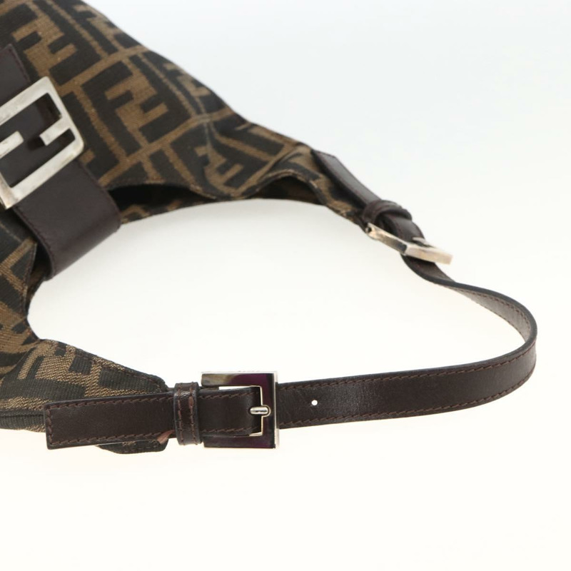 【日本直送】FENDI Zucca帆布Mamma Baguette單肩包 棕色/黑色 正品 gh2021A-6