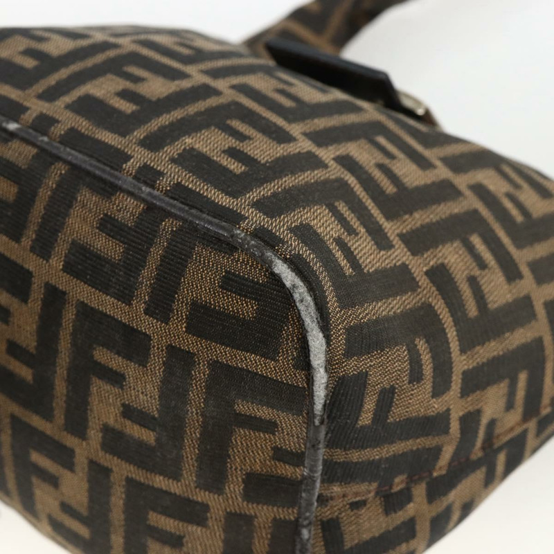 【日本直送】FENDI Zucca帆布Mamma Baguette單肩包 棕色/黑色 正品 gh2021A-9