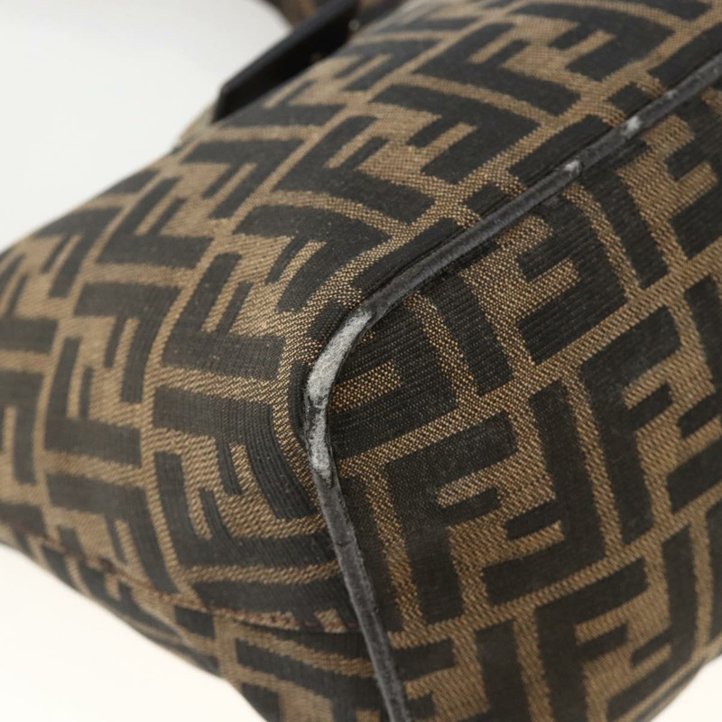 【日本直送】FENDI Zucca帆布Mamma Baguette單肩包 棕色/黑色 正品 gh2021A-10