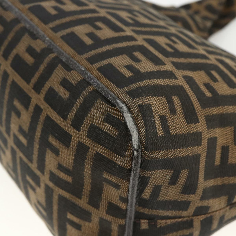 【日本直送】FENDI Zucca帆布Mamma Baguette單肩包 棕色/黑色 正品 gh2021A-11