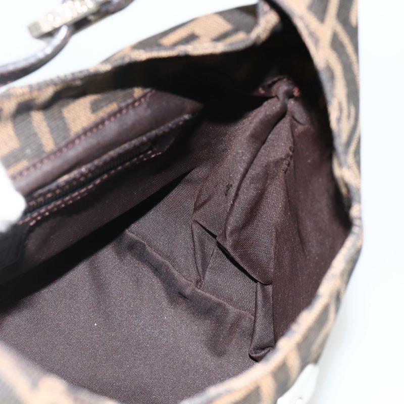 【日本直送】FENDI Zucca帆布Mamma Baguette單肩包 棕色/黑色 正品 gh2021A-16