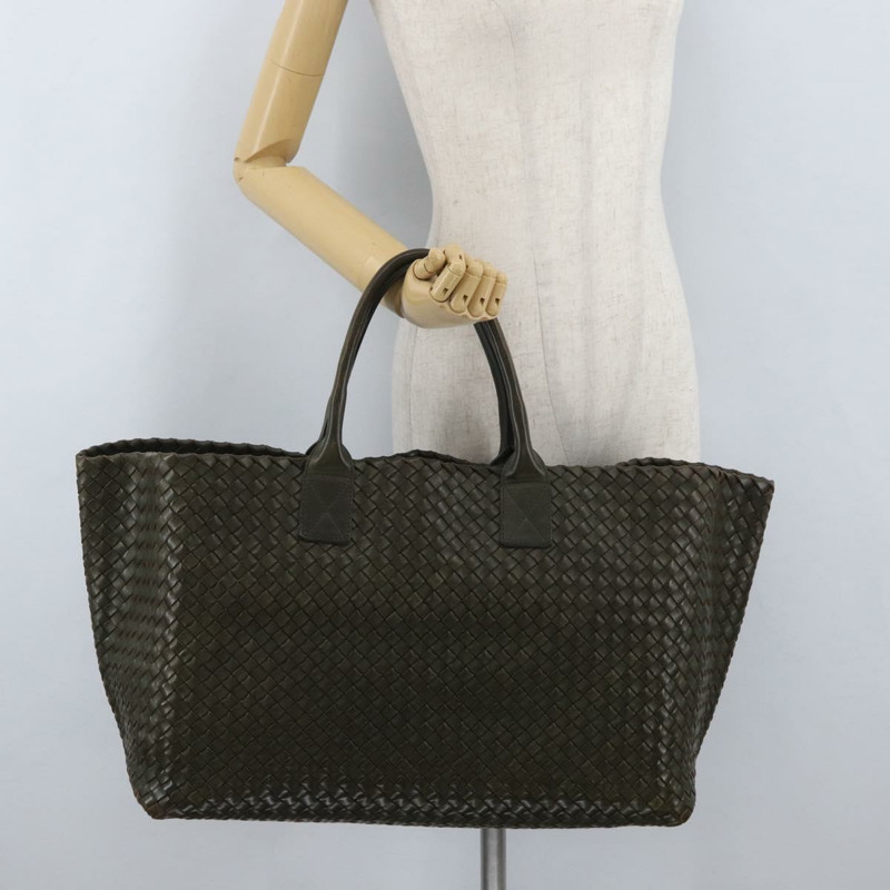 【日本直送】BOTTEGA VENETA INTRECCIATO Cabas GM 包 皮革 卡其色 113129 正品 am11061V-24